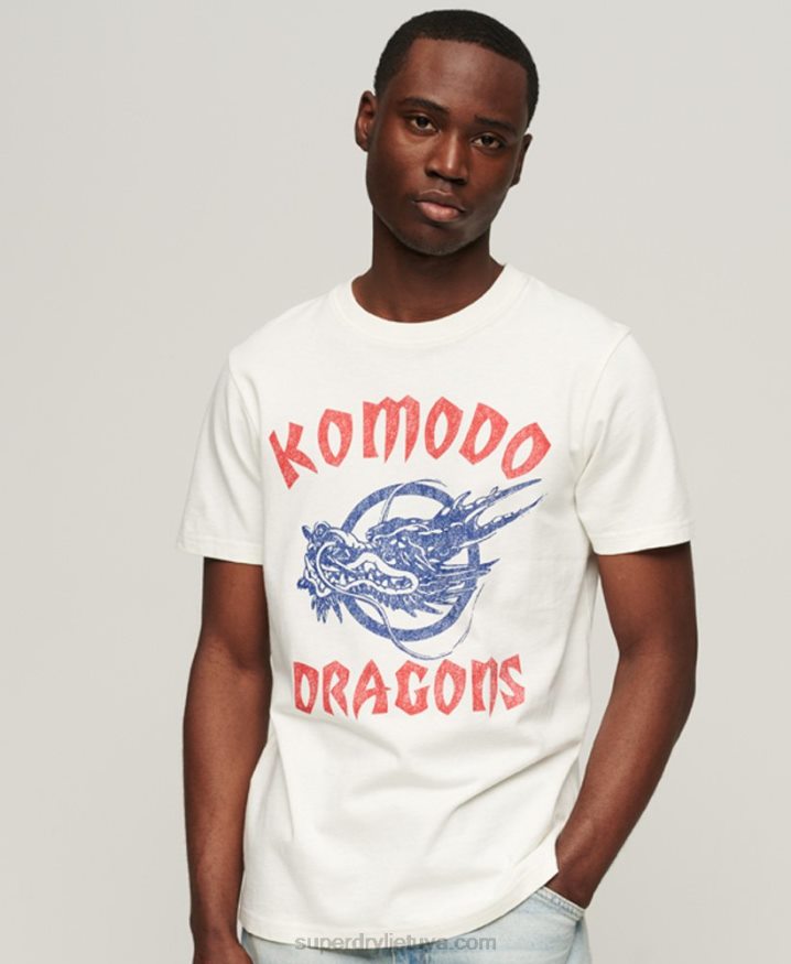 Superdry x Komodo Classic Dragon T-Shirt Cream Men