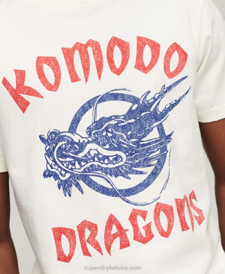 Superdry x Komodo Classic Dragon T-Shirt Cream Men