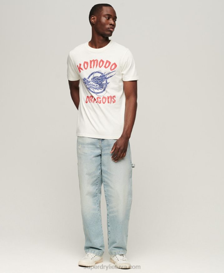 Superdry x Komodo Classic Dragon T-Shirt Cream Men