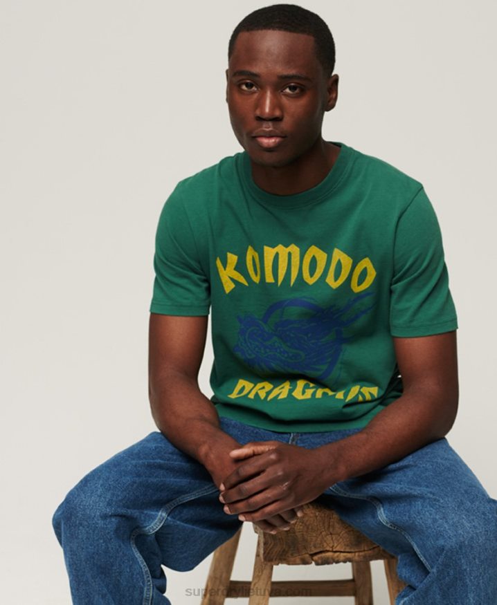 Superdry x Komodo Classic Dragon T-Shirt Green Men