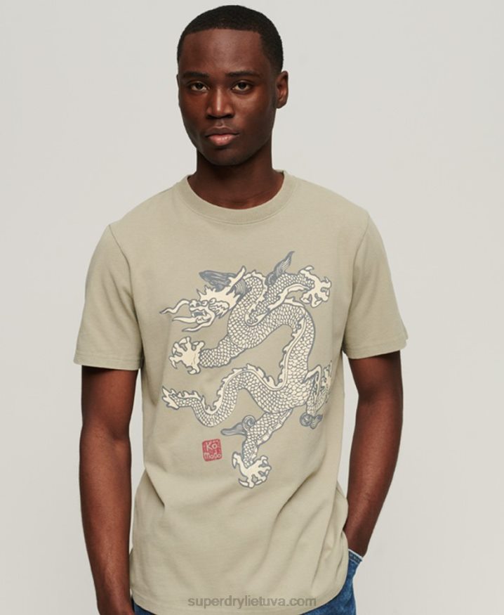 Superdry x Komodo Vintage T-Shirt Khaki Men