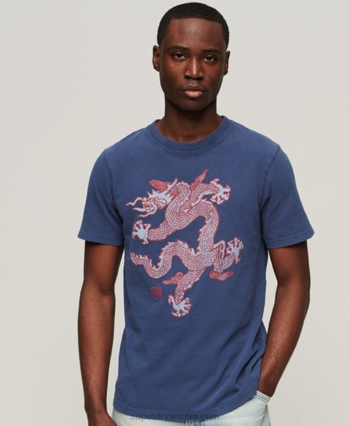 Superdry x Komodo Vintage T-Shirt Navy Men