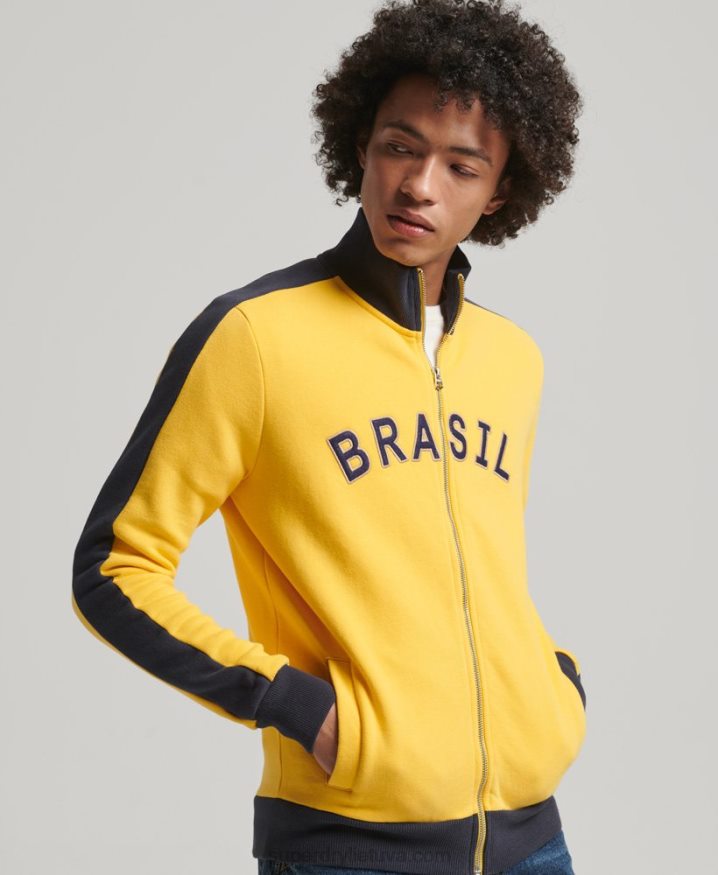 Superdry x Ringspun Football Brazil Track Top Yellow Men