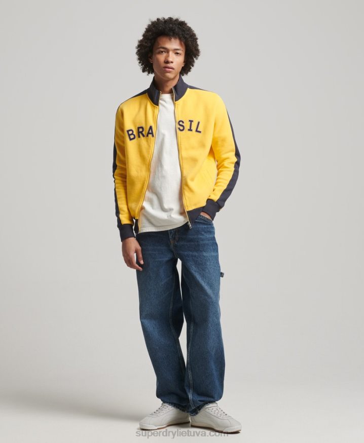 Superdry x Ringspun Football Brazil Track Top Yellow Men