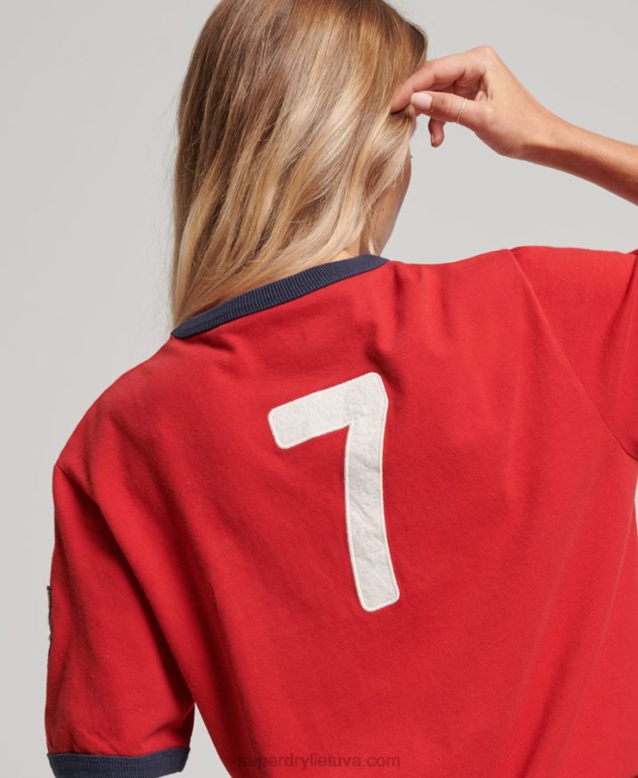 Superdry x Ringspun Football England T-Shirt Red Women