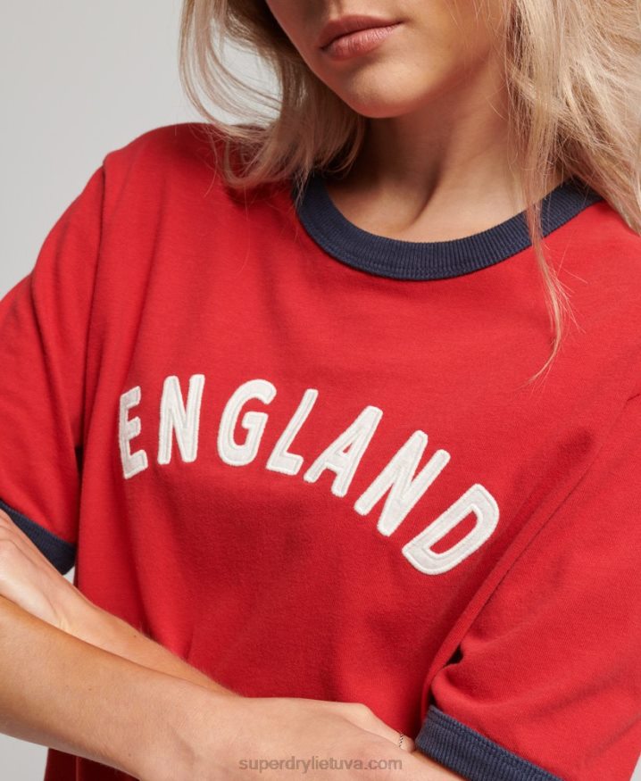 Superdry x Ringspun Football England T-Shirt Red Women