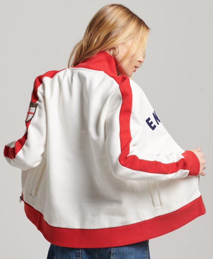 Superdry x Ringspun Football England Track Top White Women