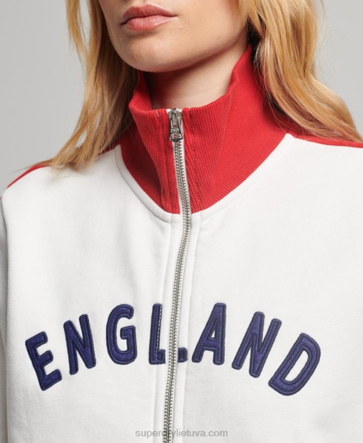 Superdry x Ringspun Football England Track Top White Women