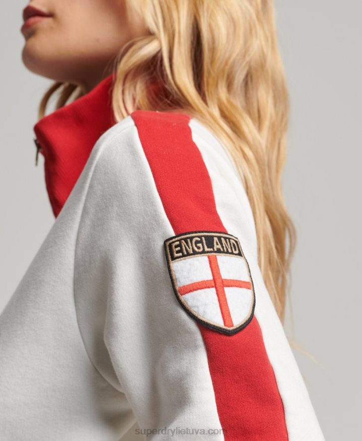 Superdry x Ringspun Football England Track Top White Women