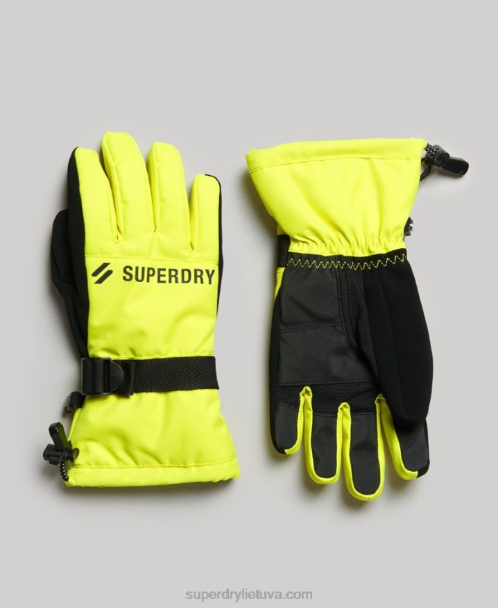 Superdry Snow Gloves Yellow Men