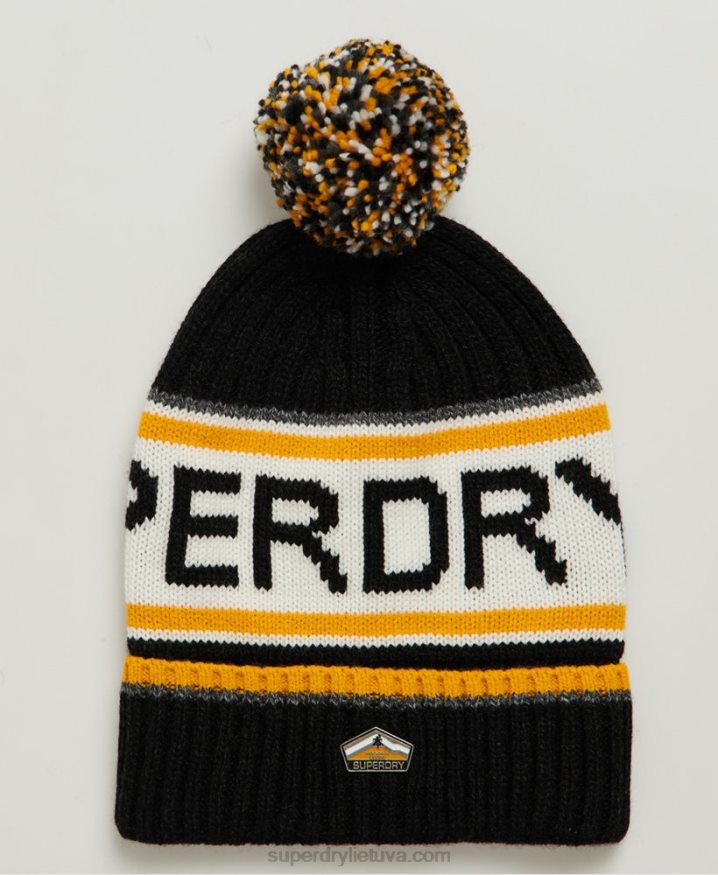 Superdry Logo Beanie Black Men