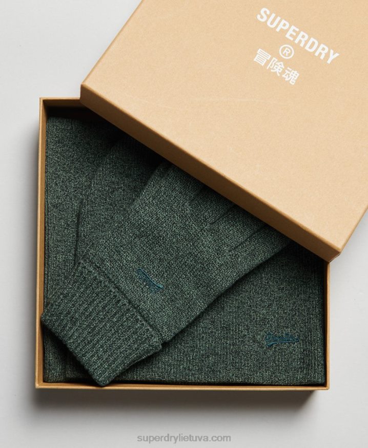 Superdry Vintage Logo Accessory Set Green Men Superdry Vintage Logo Accessory Set Green Men