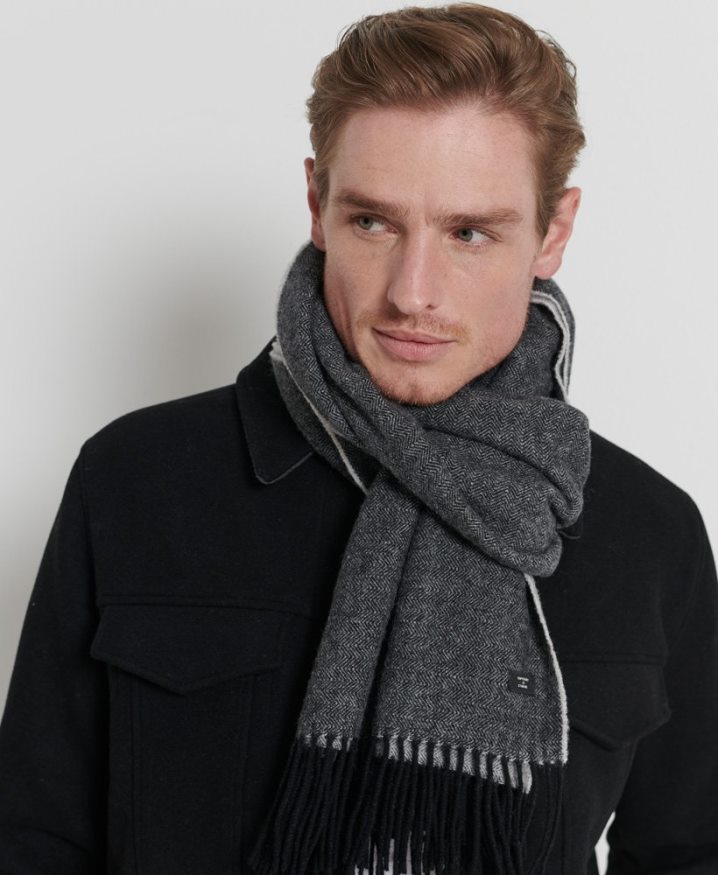 Superdry Studio Scarf Dark Grey Men