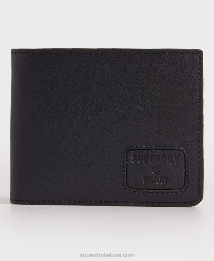 Superdry NYC Bifold Leather Wallet Black Men