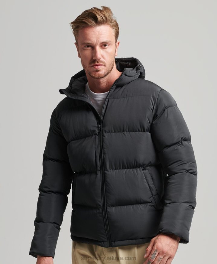 Superdry Short Puffer Coat Black Men