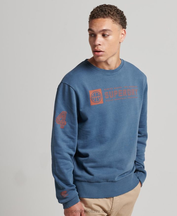 Superdry Athletic Club Crew Sweatshirt Navy Men