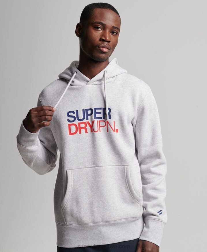 Superdry Code Sportswear Hoodie Grey Men