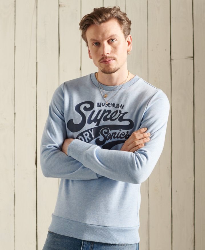 Superdry Collegiate Crew Neck Sweatshirt Blue Men