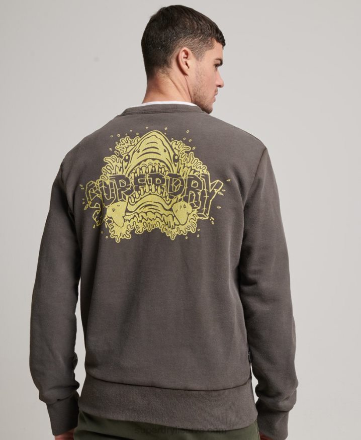 Superdry Creatures Crew Sweatshirt Dark Grey Men