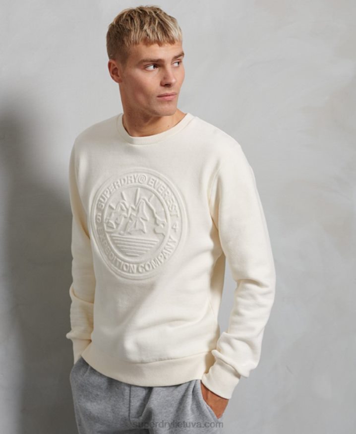 Superdry Everest Crew Sweatshirt Cream Men