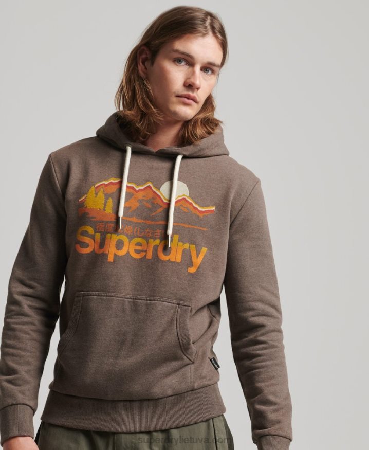 Superdry Great Outdoors Hoodie Brown Men