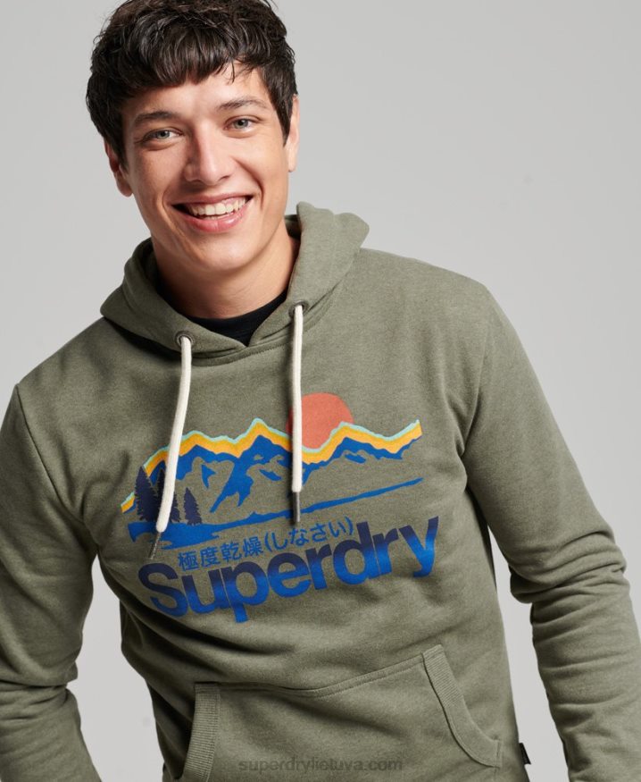 Superdry Great Outdoors Hoodie Green Men