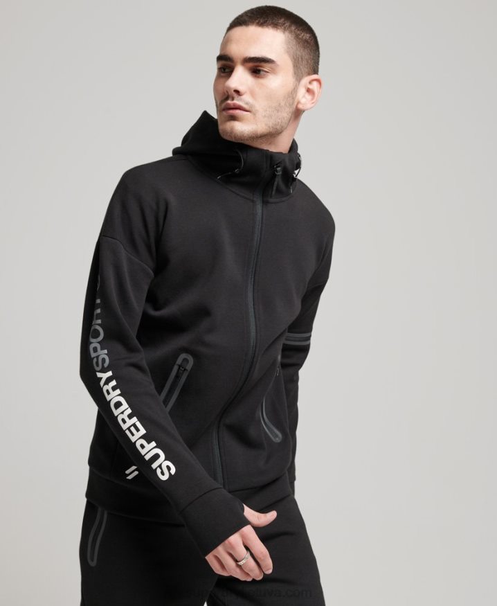 Superdry Gymtech Zip Hoodie Black Men