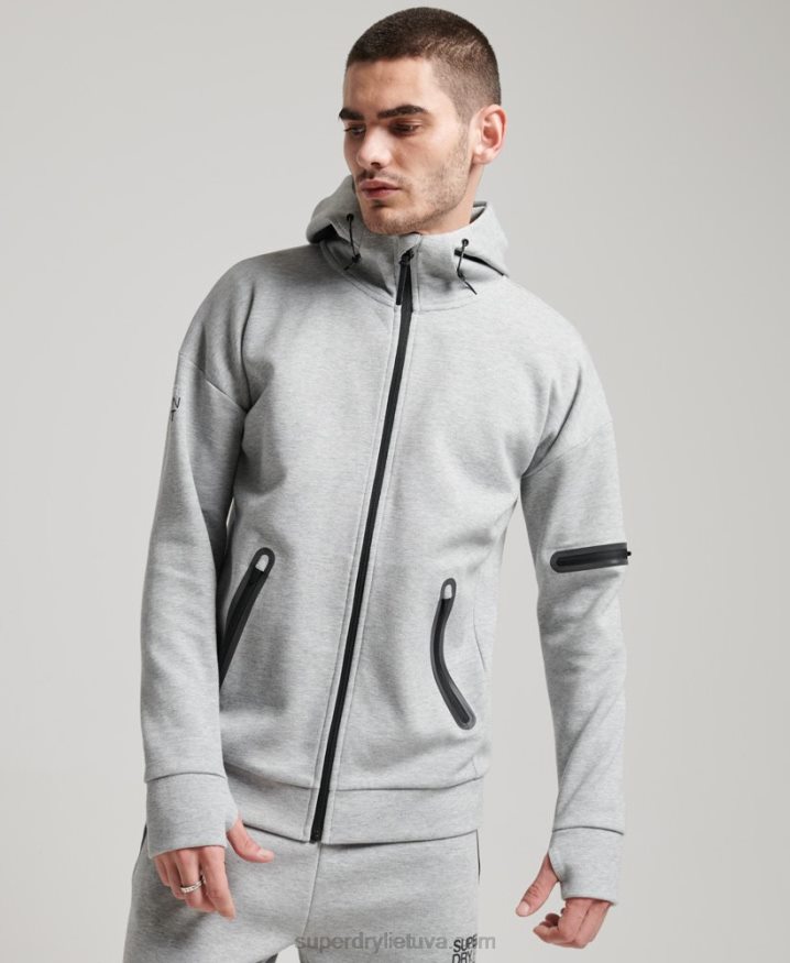 Superdry Gymtech Zip Hoodie Grey Men