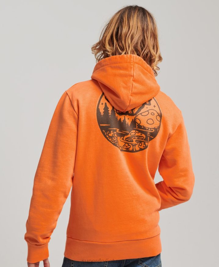 Superdry Into The Woods Graphic Hoodie Orange Men