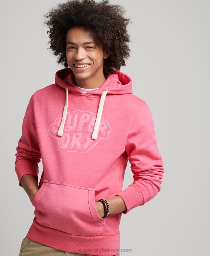 Superdry Into The Woods Graphic Hoodie Pink Men