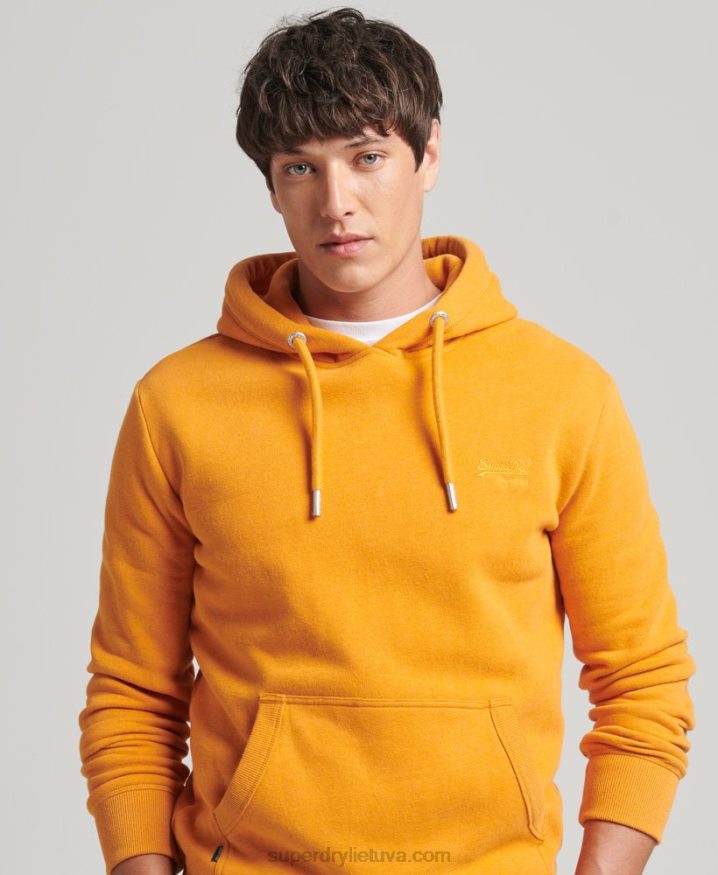 Superdry Organic Cotton Essential Logo Hoodie Yellow Men