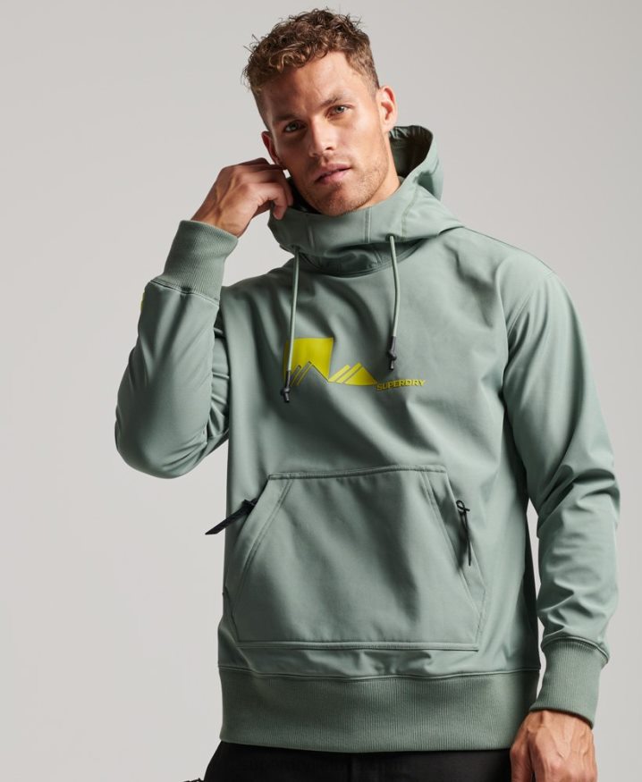 Superdry Snow Tech Hoodie Green Men