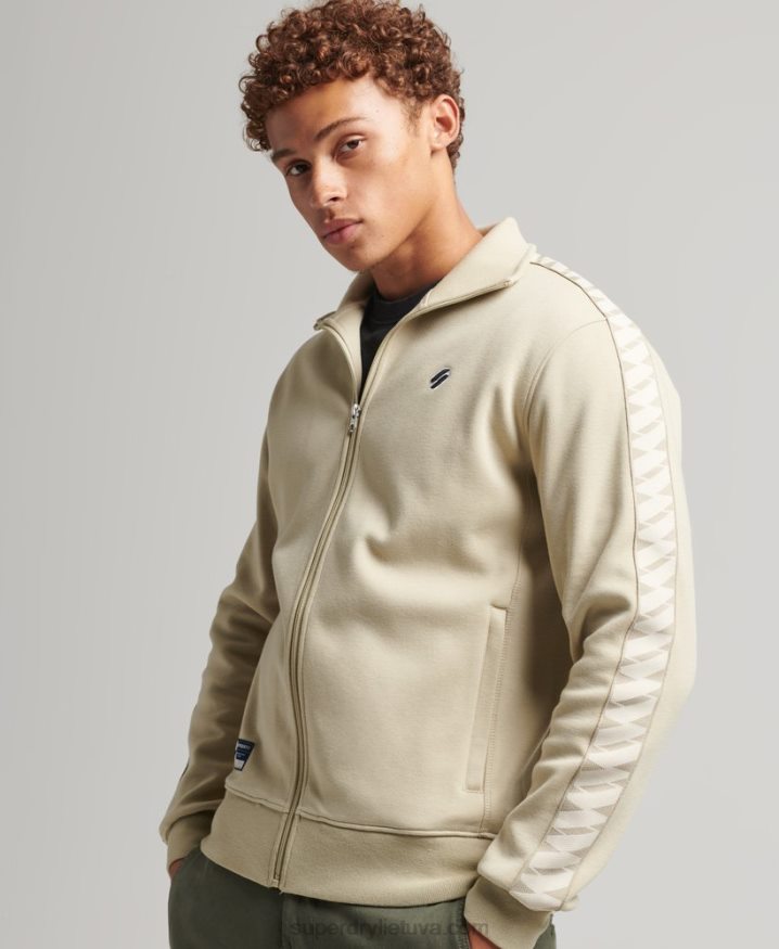 Superdry Tape Track Top Beige Men