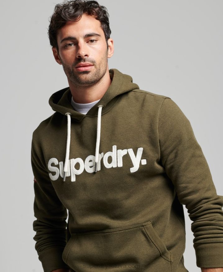 Superdry Vintage Core Logo Classic Hoodie Green Men Superdry Vintage Core Logo Classic Hoodie Green Men