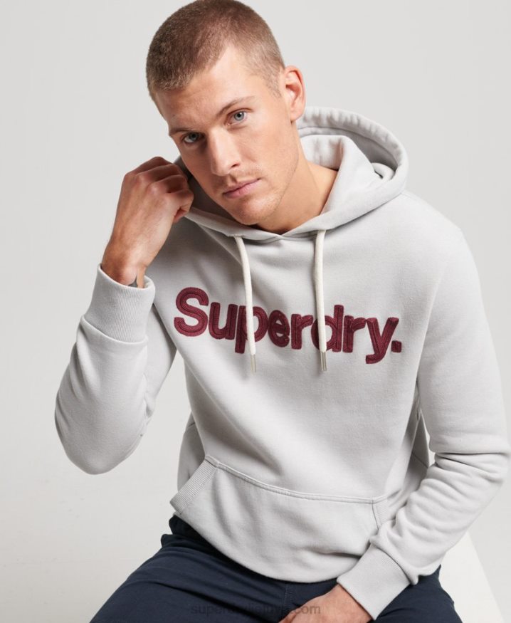 Superdry Vintage Core Logo Classic Hoodie Grey Men Superdry Vintage Core Logo Classic Hoodie Grey Men