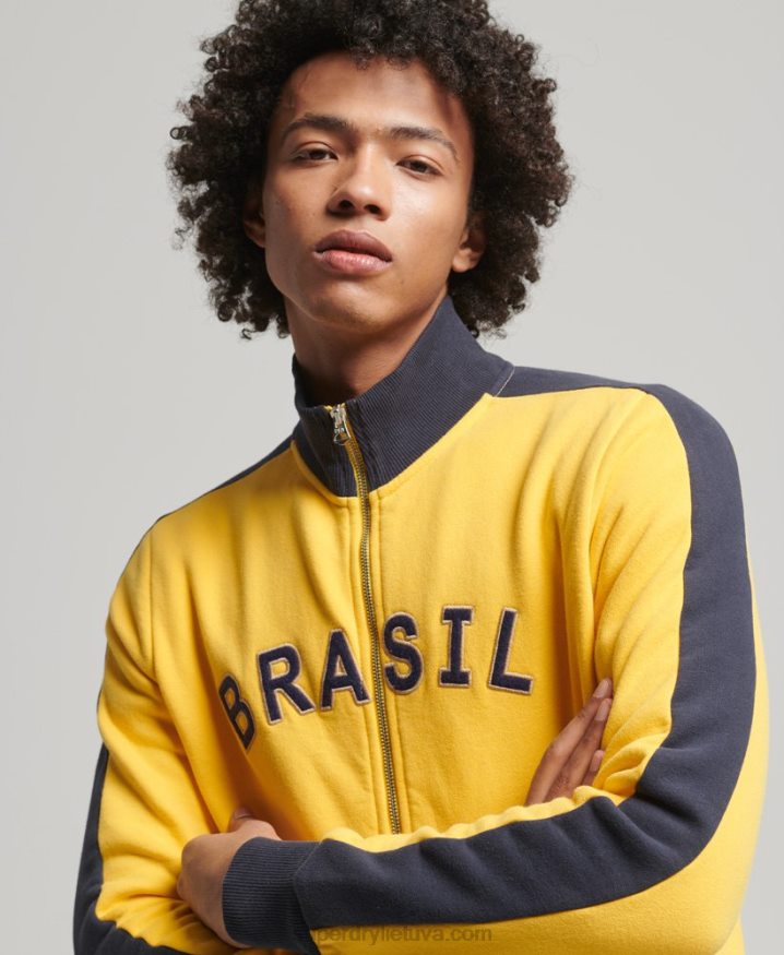 Superdry x Ringspun Football Brazil Track Top Yellow Men