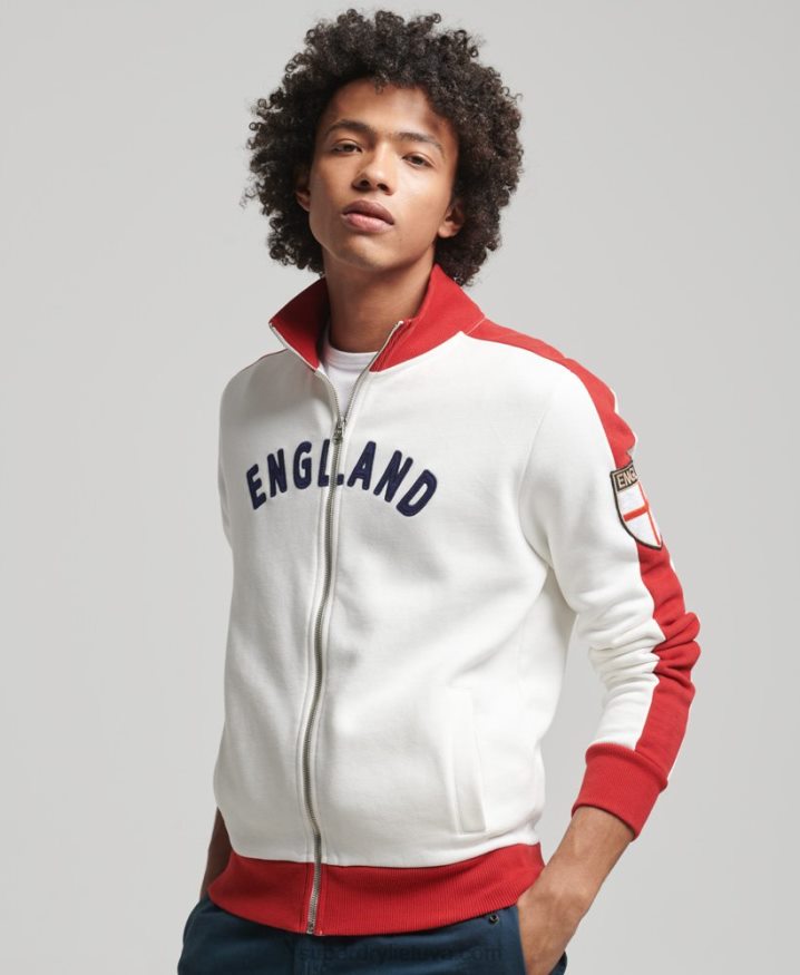 Superdry x Ringspun Football England Track Top White Men