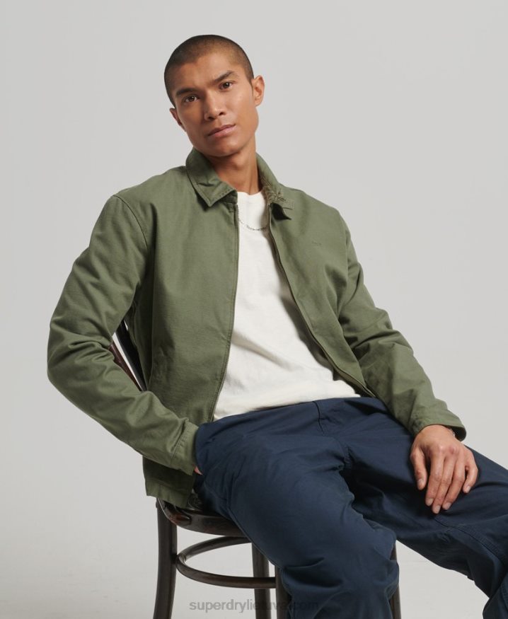 Superdry Classic Harrington Jacket Khaki Men