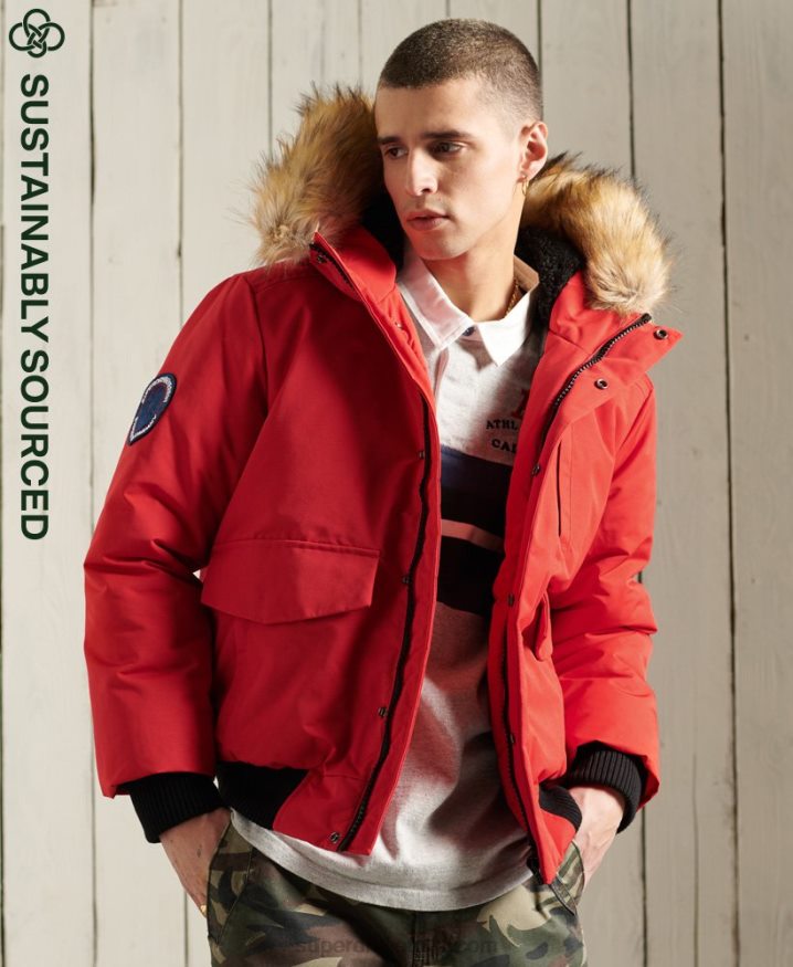 Superdry Everest Bomber Jacket Red Men