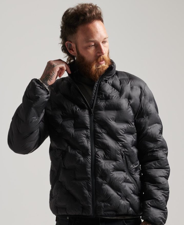 Superdry Heat Seal Quilt Jacket Black Men