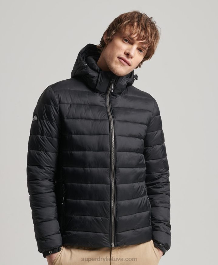 Superdry Hooded Classic Puffer Jacket Black Men