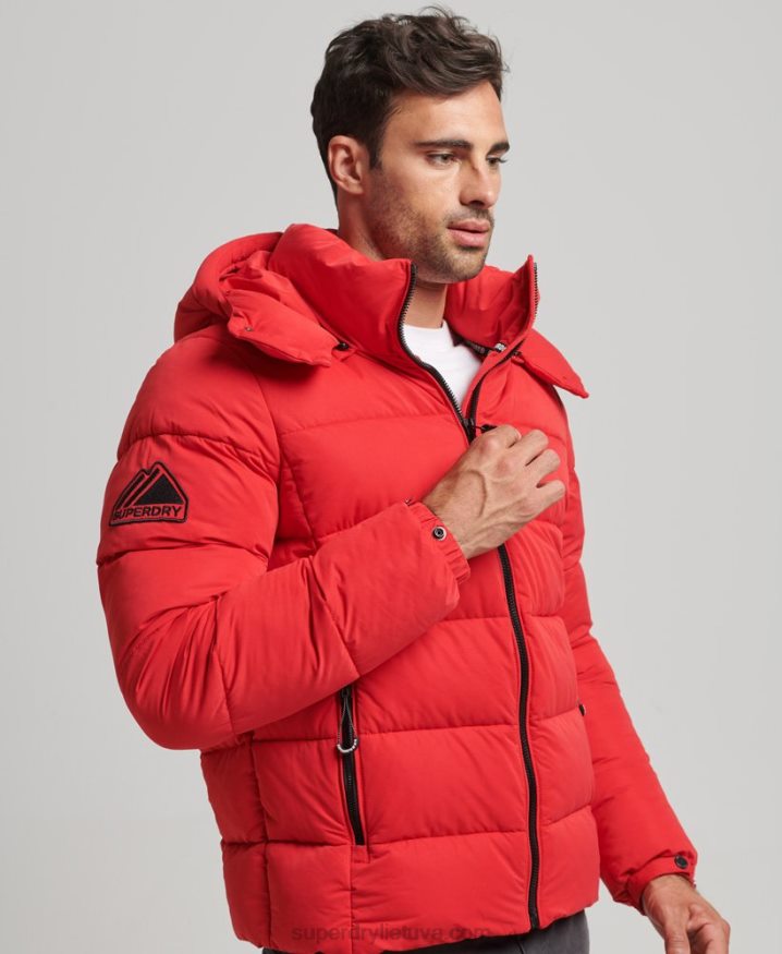 Superdry Microfibre Mountain Puffer Jacket Red Men