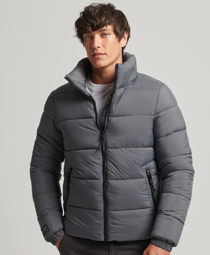 Superdry Non Hooded Sports Puffer Jacket Grey Men