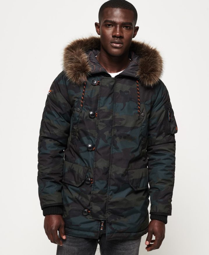 Superdry Parka Jacket Green Men