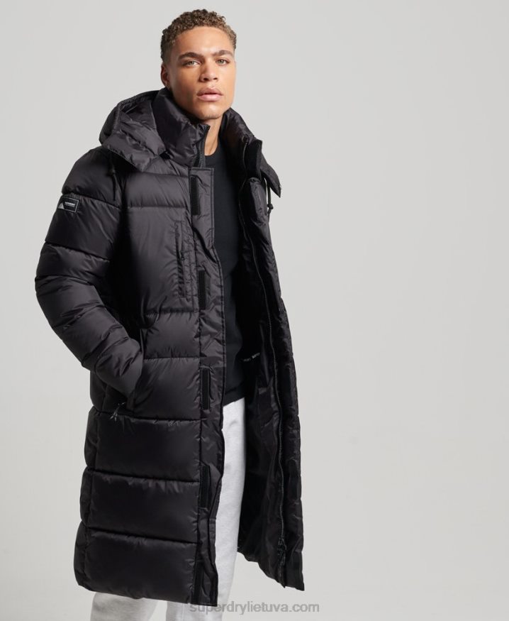 Superdry Ripstop Longline Puffer Jacket Black Men