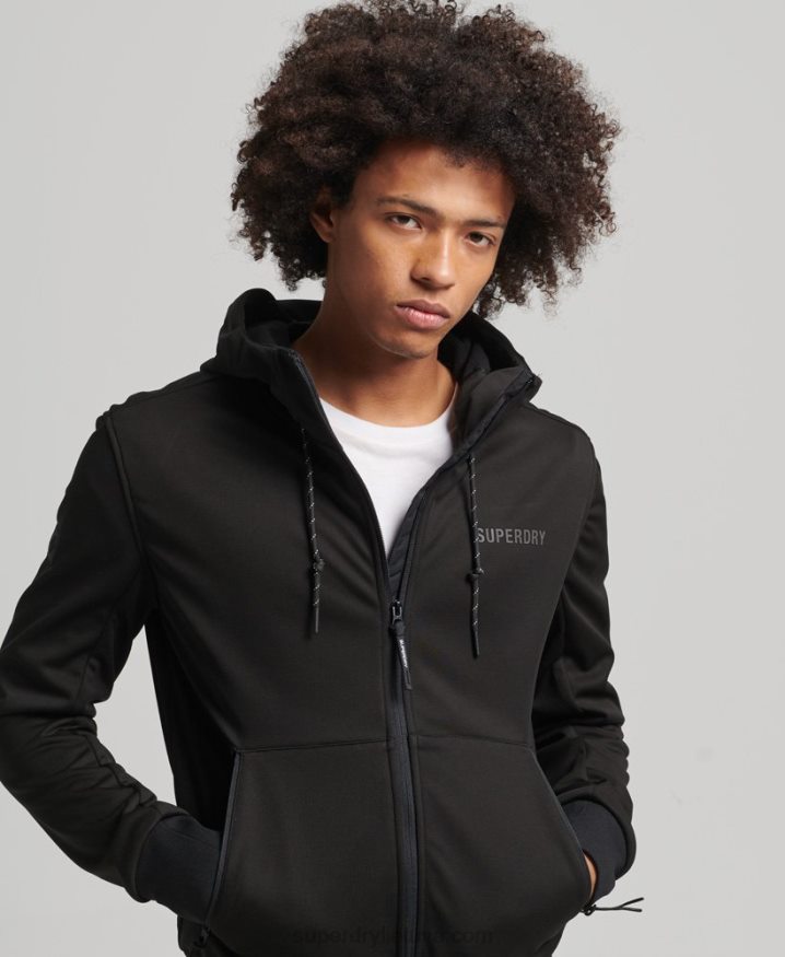 Superdry Tech Soft Shell Track Jacket Black Men