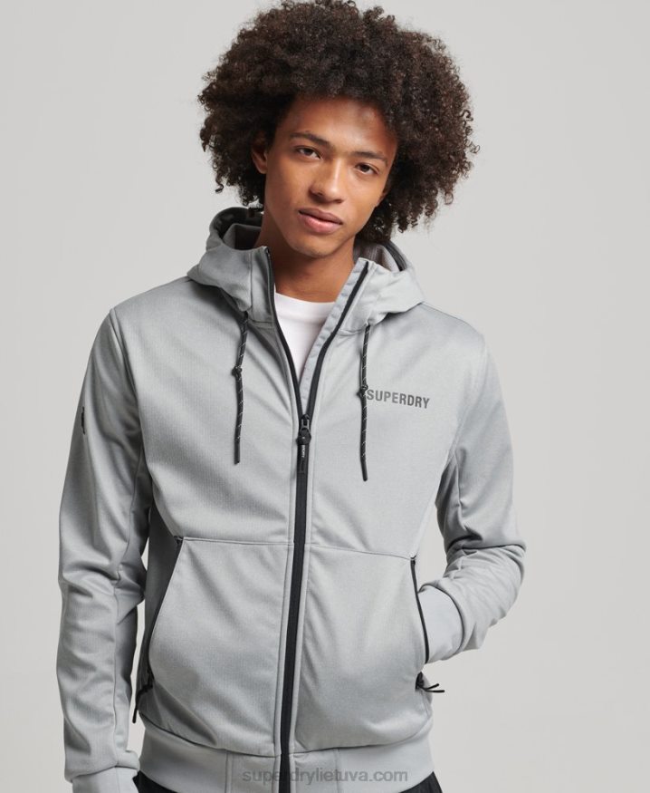 Superdry Tech Soft Shell Track Jacket Grey Men