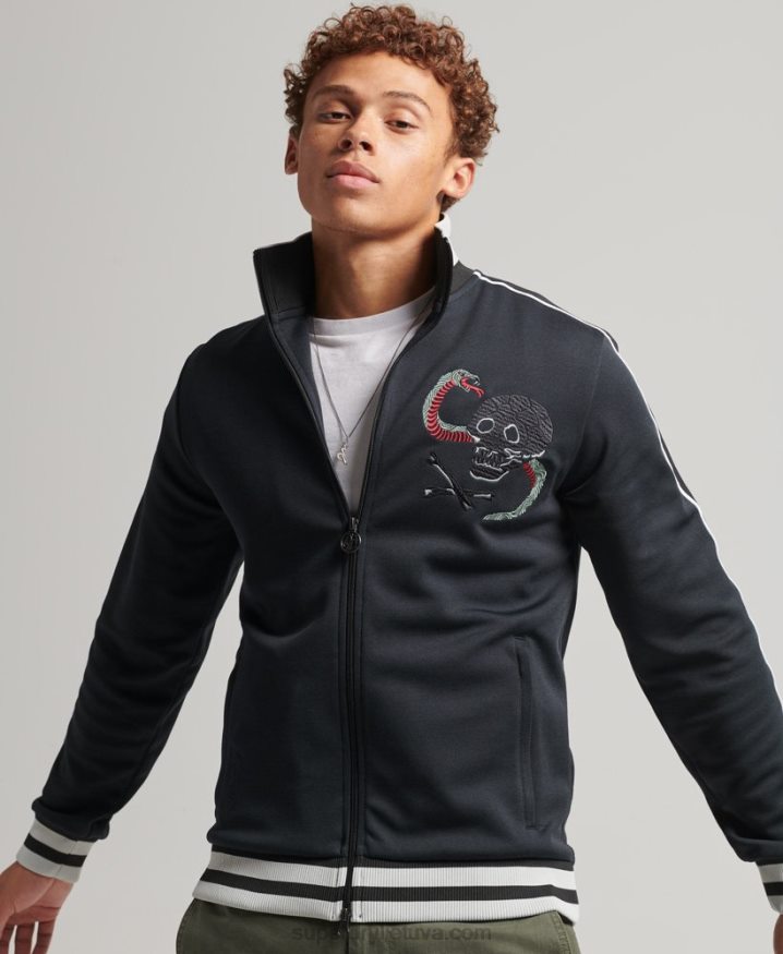 Superdry Tricot Suika Track Jacket Dark Grey Men