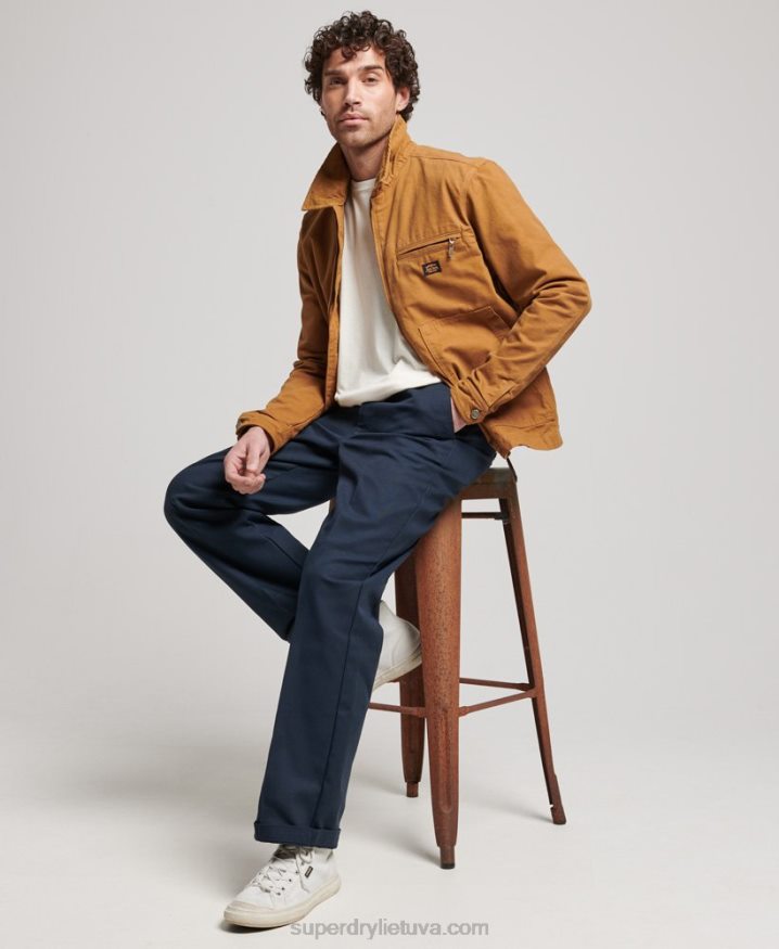 Superdry Vintage Ranch Harrington Jacket Brown Men Superdry Vintage Ranch Harrington Jacket Brown Men