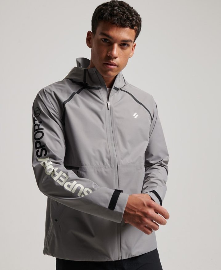 Superdry Waterproof Jacket Grey Men